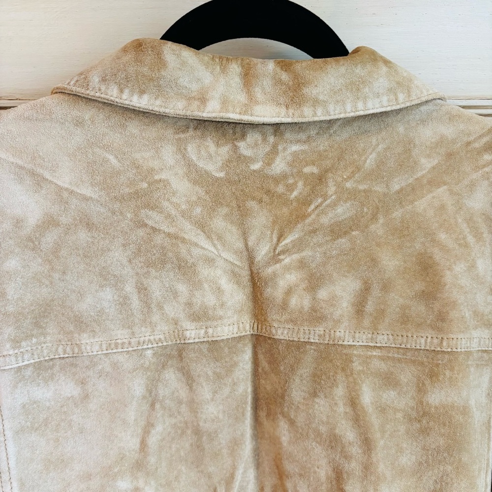 EUC VTG. Eddie Bauer Seattle Suede washable leather jacket in tan | Sz XL - Picture 7 of 12